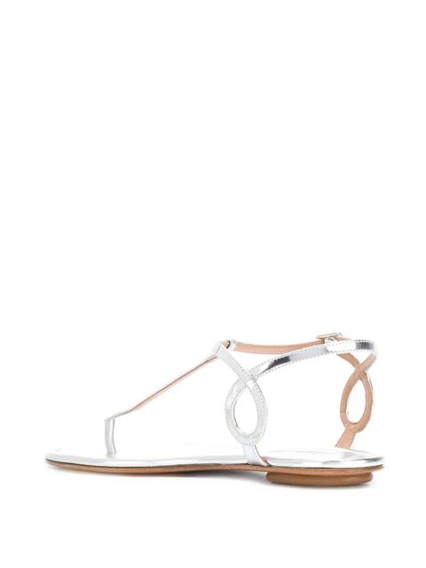 Aquazzura Almost Bare flat sandals - Metallic