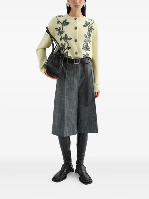 Jil Sander embroidered cardigan - Yellow