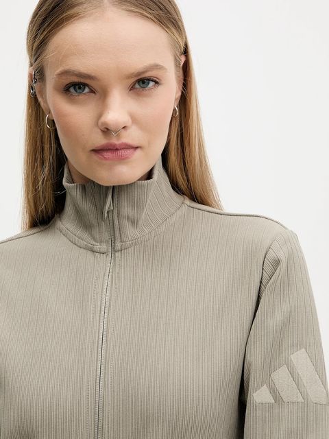 adidas bluza All Szn Winterized damska kolor szary gładka JW7435