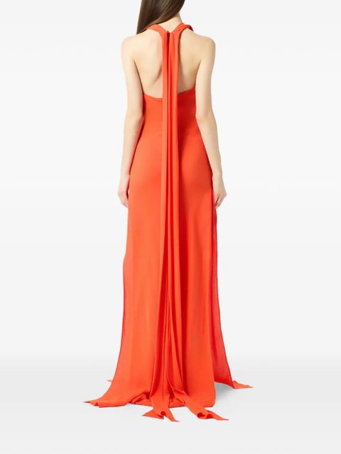 Blumarine halterneck maxi dress - Orange