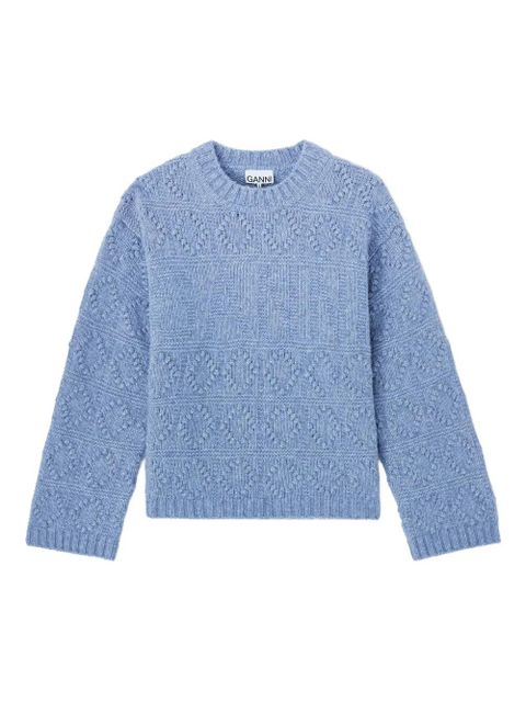 GANNI textured sweater - Blue - zdjęcie produktu nr 1
