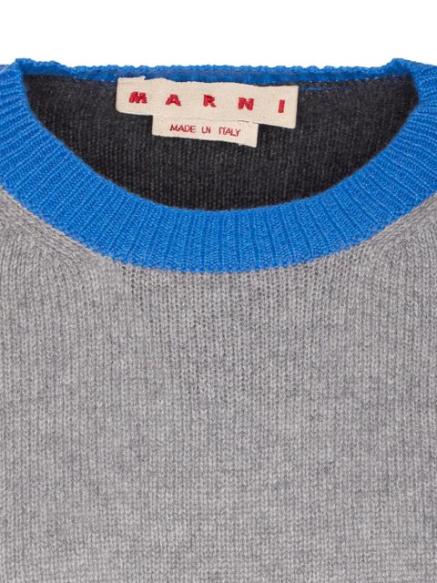 Marni colour-block cashmere sweater - Grey