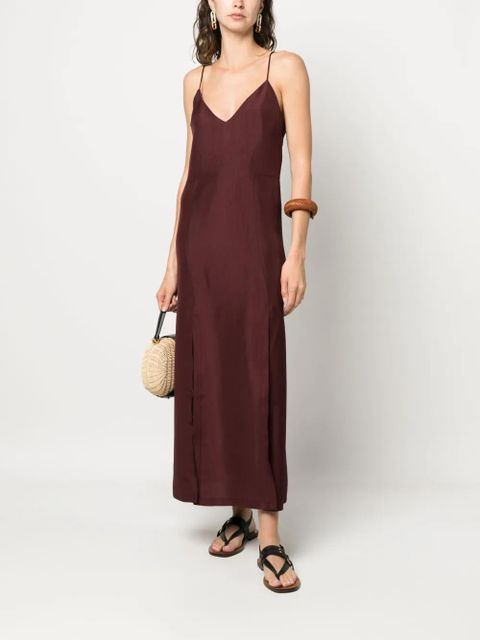 Róhe side-slits maxi slip dress - Red - zdjęcie produktu nr 2