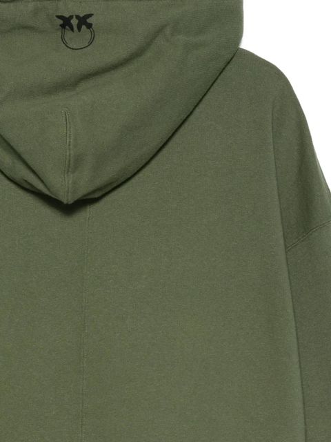 PINKO Velleja logo-detail hoodie - Green