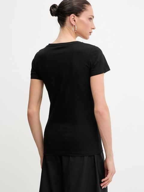 Liu Jo t-shirt damski kolor czarny VA5154.JS003