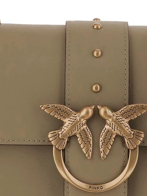 PINKO mini Love One leather shoulder bag - Green