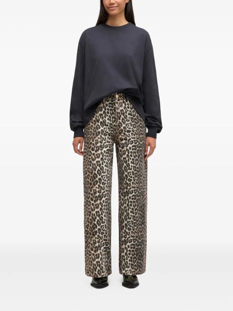 GANNI long-sleeve logo sweatshirt - Grey