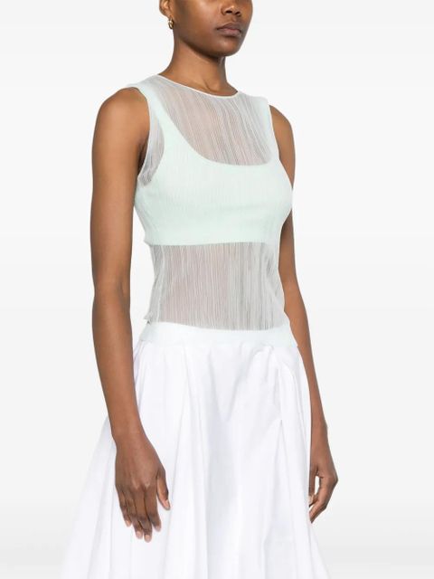 Simkhai Oakley Plisse top - Green