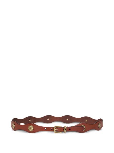 ETRO wavy leather belt - Brown - zdjęcie produktu nr 1