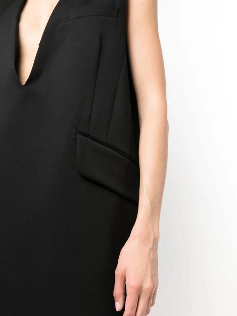 MM6 Maison Margiela V-neck sleeveless dress - Black