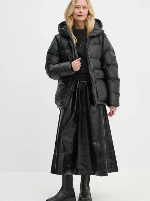 Rains kurtka Alta Puffer Cargo Jacket W3T3 kolor czarny zimowa 15350-84