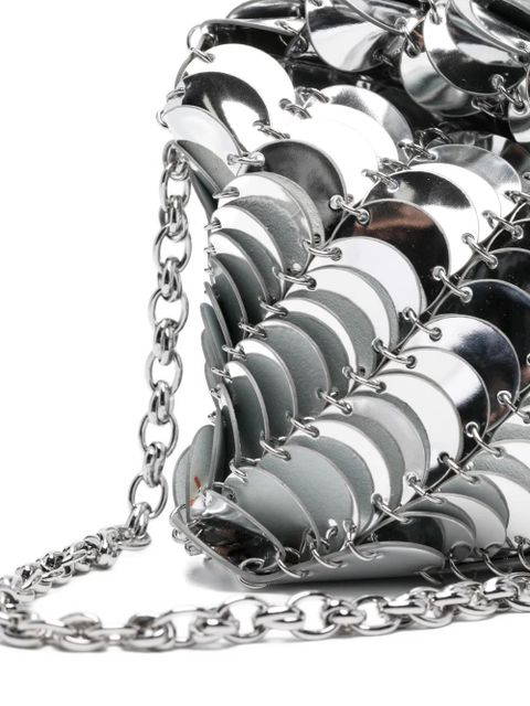 Rabanne disc-detail chain shoulder bag - Grey