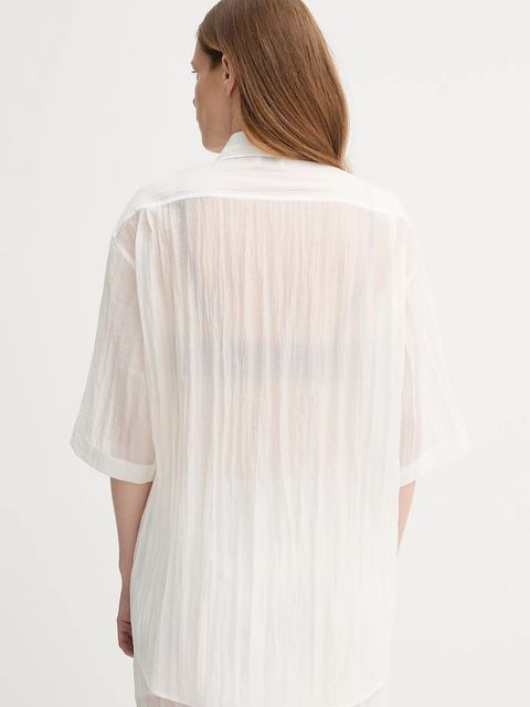 Filippa K koszula damska kolor biały relaxed z kołnierzykiem klasycznym 31764.FK