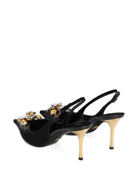Dolce & Gabbana 75mm crystal-embellished pumps - Black