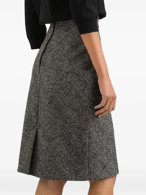 Dolce & Gabbana herringbone midi pencil skirt - Grey