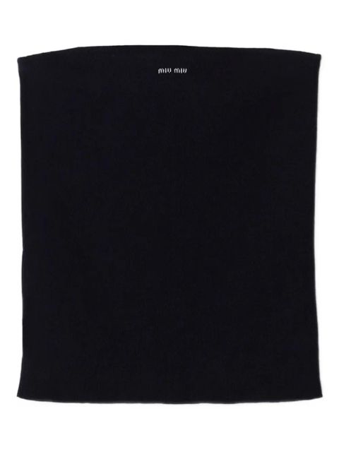 Miu Miu intarsia-logo top - Blue - zdjęcie produktu nr 1