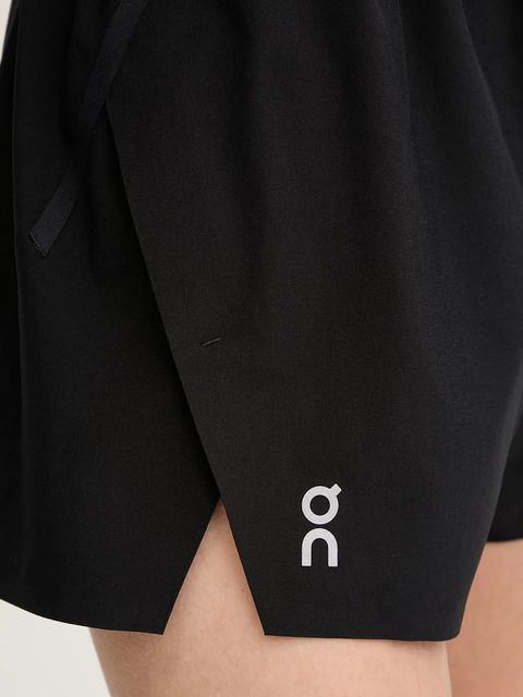 On szorty treningowe damskie kolor czarny gładkie high waist 1WF10330553