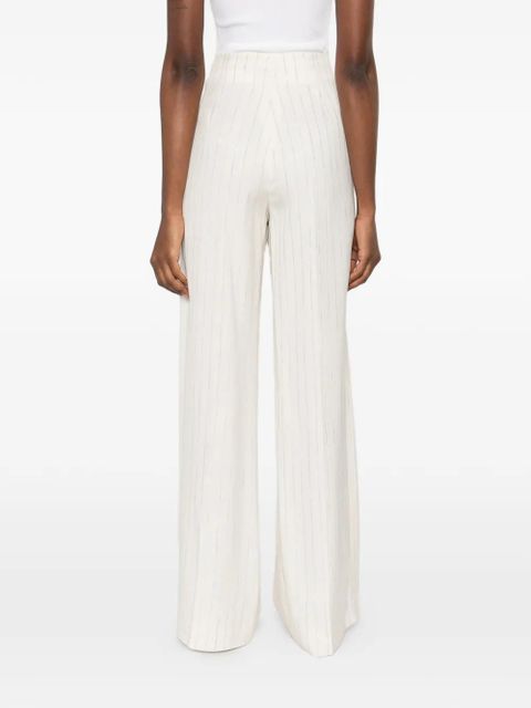 SANDRO striped palazzo pants - Neutrals