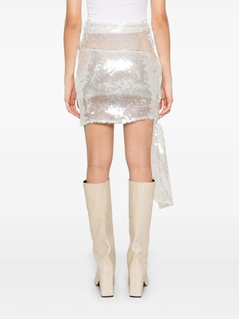 Coperni Knotted mini skirt - White