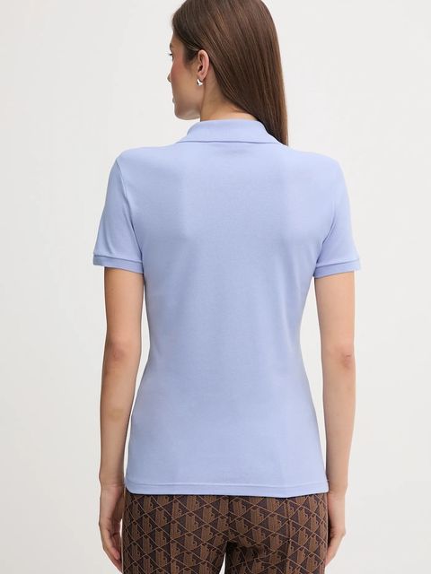 Lacoste polo damski kolor niebieski PF5462