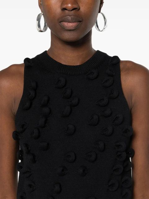 JW Anderson loop-detailing knitted tank top - Black