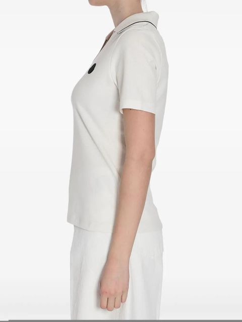 Moncler logo-appliqué polo top - White