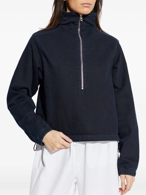 Diesel zip funnel-neck sweater - Blue