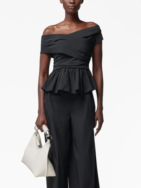 Altuzarra Pella off-shoulder draped top - Black - zdjęcie produktu nr 2