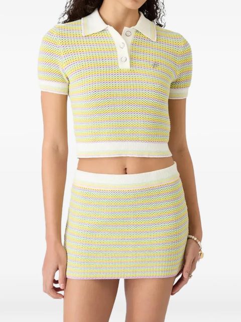 Casablanca Bourgeois striped logo polo shirt - Yellow - zdjęcie produktu nr 2