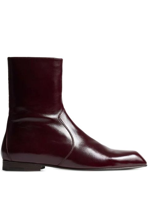 KHAITE colt zip ankle boots - Red - zdjęcie produktu nr 1