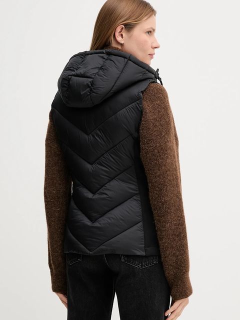 Dkny bezrękawnik kolor czarny przejściowy DLEMPW23