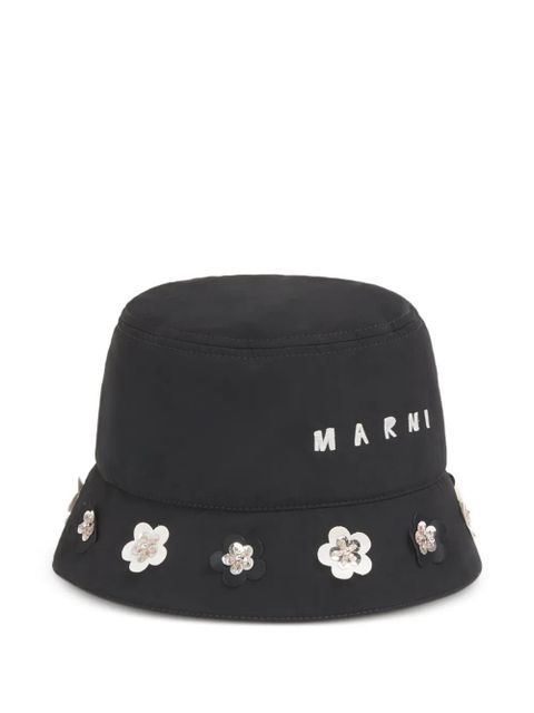 Marni logo bucket hat - Black - zdjęcie produktu nr 1
