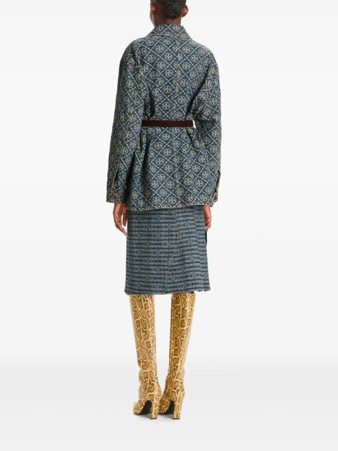 Tory Burch Deconstructed denim skirt - Blue