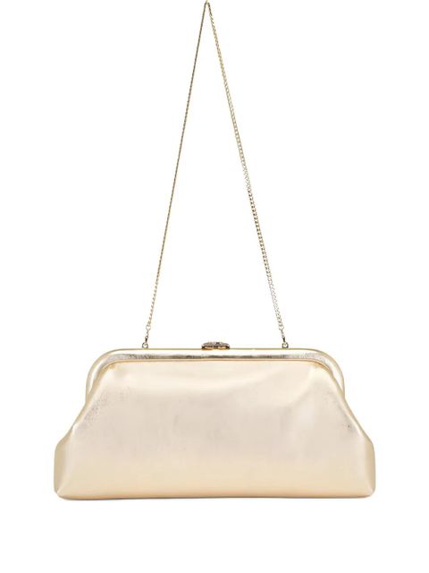 Jimmy Choo Skylar leather clutch bag - Gold - zdjęcie produktu nr 1