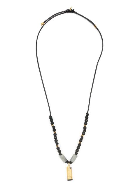 Zadig&Voltaire beaded rectangle-pendant necklace - Black - zdjęcie produktu nr 2