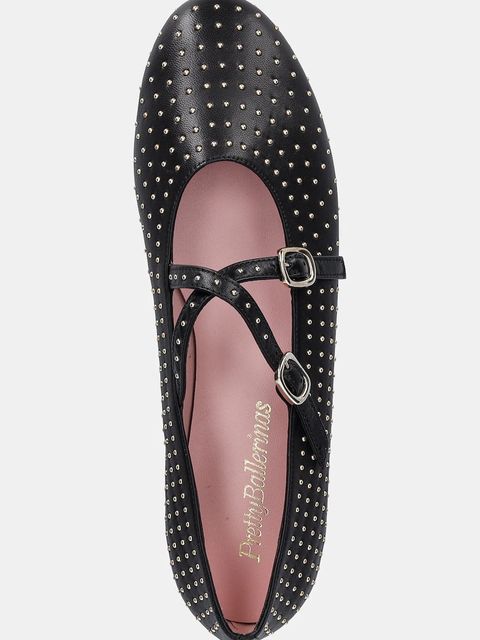 Pretty Ballerinas baleriny skórzane Nicole kolor czarny 52559_001