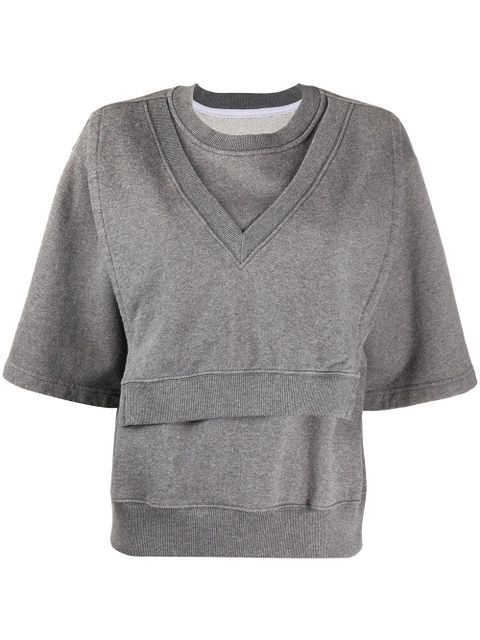 MM6 Maison Margiela layered top - Grey - zdjęcie produktu nr 1
