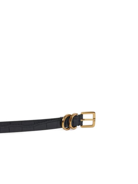 PINKO Ballestas croc-embossed buckle belt - Black - zdjęcie produktu nr 2