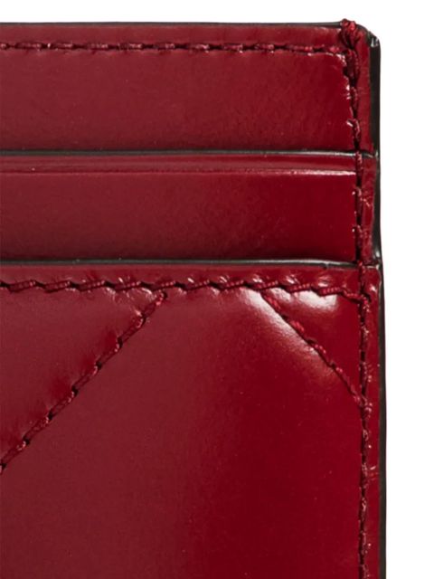 Tory Burch quilted-design card holder - Red