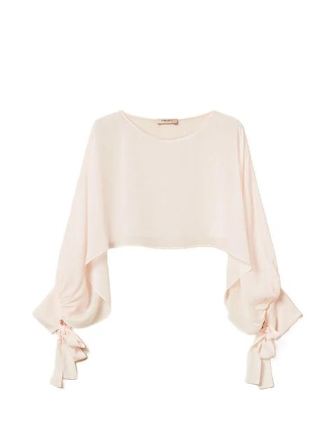 TWINSET bow-detail cropped blouse - Pink - zdjęcie produktu nr 1