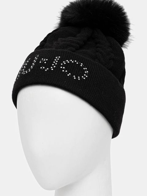 Liu Jo czapka z wełną kolor czarny 2F5058.M0300 - zdjęcie produktu nr 2