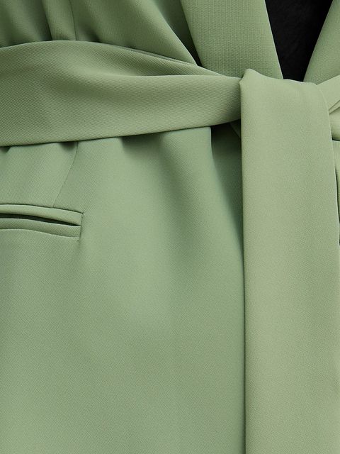 Sandro Ferrone marynarka kolor zielony niezapinana gładka S25XBEFASTY