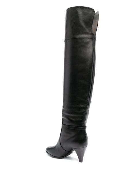 Dolce & Gabbana DG buckle knee-length boots - Black