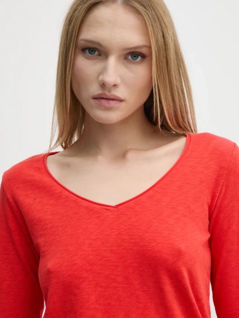 Marc O'Polo longsleeve bawełniany kolor czerwony 5000006102