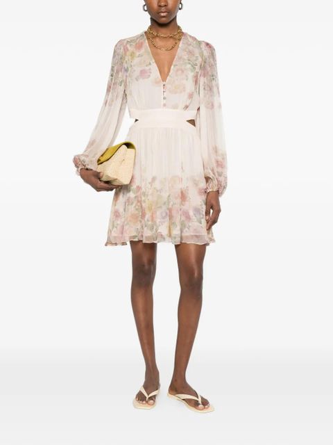 TWINSET floral-print cutout midi dress - Neutrals - zdjęcie produktu nr 2