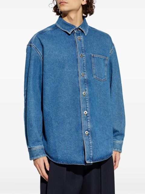 LOEWE pocket embroidered shirt - Blue