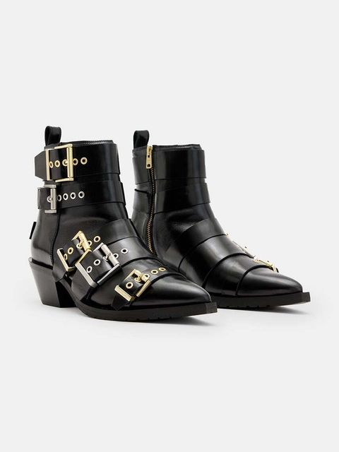 AllSaints botki skórzane Jane Buckle Boot - zdjęcie produktu nr 2