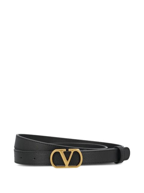 Valentino Garavani Vlogo Signature leather belt - Black - zdjęcie produktu nr 1