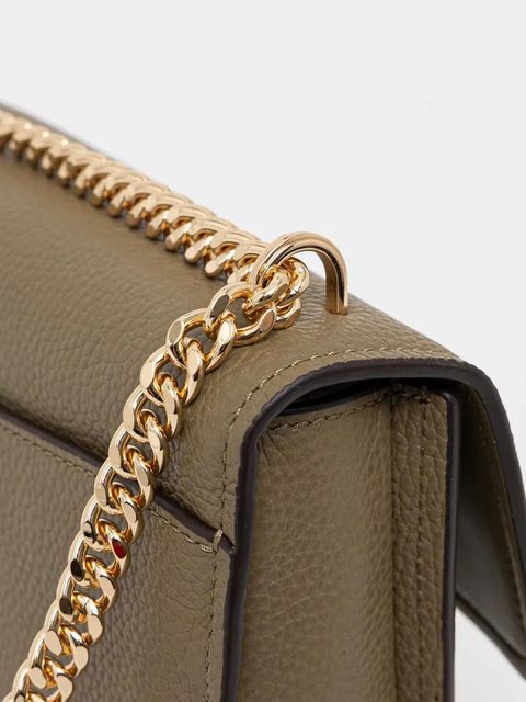 MICHAEL Michael Kors torebka skórzana kolor zielony 32T4GC7C1T