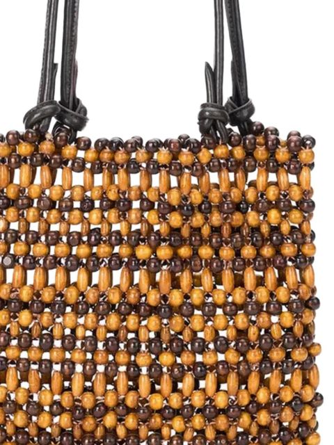 STAUD mini Baja beaded tote bag - Neutrals - zdjęcie produktu nr 2